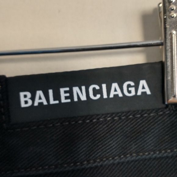 Balenciaga Jean Shorts Black Waist Size 30 Large High End Up Scale Preppy - Picture 4 of 9